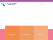 Tablet Screenshot of childrenstherapyinnovations.com